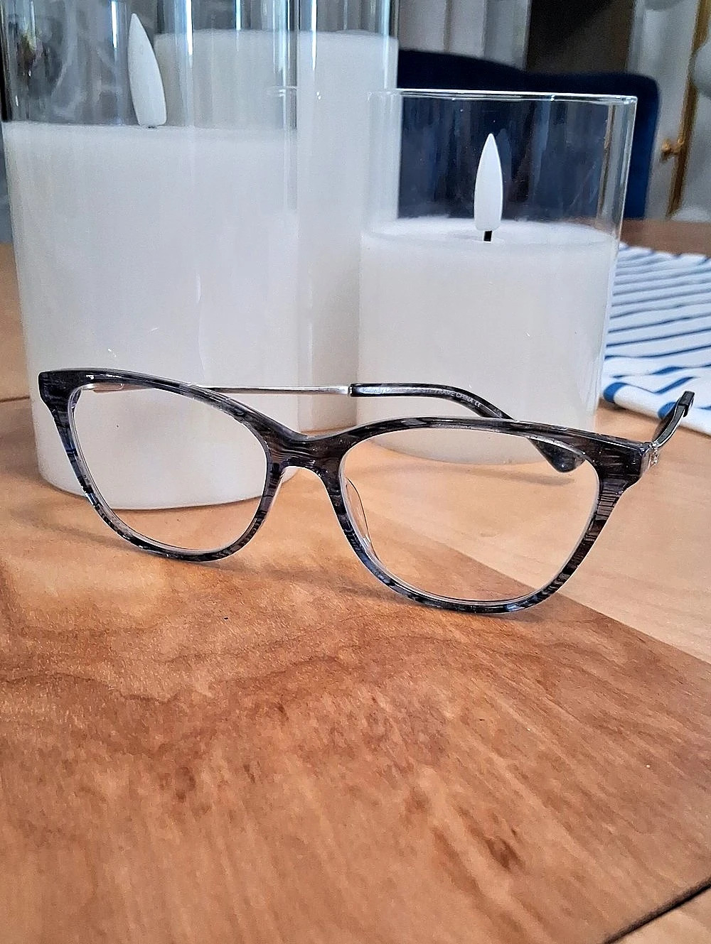 CATHERINE RIVIERE RCE-311 Glitter Frame Glasses Black & Gray